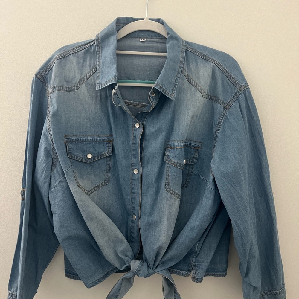 Denim Button-Up Shirt